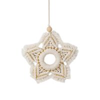 DIY Christmas Anhänger handgewebtes Pentagramm Schneeflocken Weihnachtsdekoration Ornament Weihnachtsgeschenke