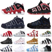 nike air more uptempo Uptempos Scottie Pippen Basketball Shoes Mens Womens mais uptempo Rosewell Raygun University Blue UNC Bulls Hoops Pack Branco Varsity Red Tênis esportivos