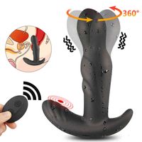 Pene Cock 360 grados masajeador giratorio anal masturbator tope bulto vibradores juguetes sexuales para hombres estimulador de próstata