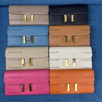 디자이너 지갑 ESPOM 여자 지갑은 금 버클 전체 코커 스킨 카드 홀더 가방 패션 정품 가죽 긴 지갑을위한 디자이너