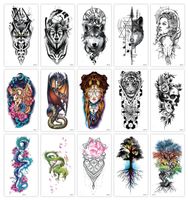 Tatuagens tempor￡rias para homens Mulheres adultos Mistor misto Flores falsas Pernas de flores Setes Arm Agenda de tatuagem ￠ prova d'￡gua 02