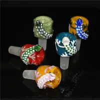 Hookahs US Color Flower Bowl de 14 mm de 18 mm Tazones de vidrio macho para tabaco Piece de vidrio Agua Bongs Dab Oil Manchas Tuberías de fumar