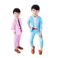 Meninos de ternos escolares formais para casamentos Prince Kids Party Tuxedos Boys Gentlemen Birthday Dress Cal￧as Blazer 2pcs Costume188b