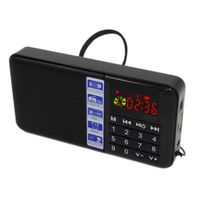 Hi-Rice SD-111 휴대용 FM 라디오 시계 USB TF 카드 MP3 플레이어 디지털 스피커339V