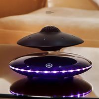 مكبرات صوت Smart Bluetooth Magnetic Smart Super Bass Stereo Wireless Charging UFO Design Hifi Sound Quality LED 1853
