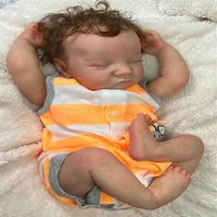 NPK LEVI Reborn Baby Doll Award 어린이 인형 현실적인 손으로 그린 ​​진짜 소프트 터치 수집 가능한 48 CM3200
