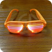 음악에 민감한 조명 안경 음악 활성화 파티 댄싱 클럽 할로윈 의상 파티를위한 el 와이어 LED 장난감 셔터 안경 2823