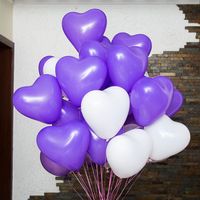 100 pcs 12 pouces de coeur en latex ballon à balles aériennes gonflables décoration de fête de mariage anniversaire gamin float ballons 278e