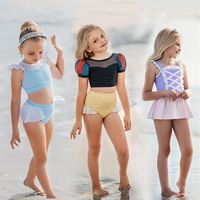 أطفال الأطفال يرتدون مثلث مثلث ملابس السباحة فتاة الأميرة شاطئ السباحة السباحة 11 Styles166f