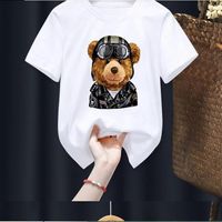 Stampa in moto in sella 2022 ragazzo t-shirt bianco kid estate harajuku kawaii divertente piccolo baby y2k vestiti291x