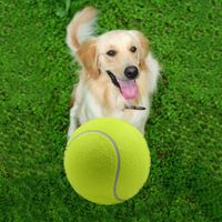 Bola de tênis gigante para Pet Chew Toy Big Big Inflatable Tennis Ball Signature Mega Jumbo Pet Toy Ball Supplies ao ar livre Cricket314k