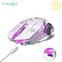 T- WOLF Q13 Rechargeable Wireless Mouse Silent Ergonomic Gami...