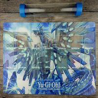 YUGIOH Blue-Eyes Chaos Max Dragon Playmat Master Regola 4 Zone Tubo per ricevere Borse 297Y