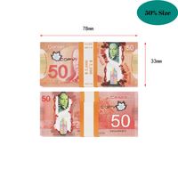 Juegos completos Money Prop Copy Canadian Dollar Cad Banknotes Paper Fake Euros Props158B