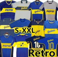 95 96 97 98 99 Boca Juniors Retro Soccer Jersey Maradona Roman Caniggia Riquelme 2002 Palerme Football Shirts Maillot Camiseta de Futbol 00 01 02 03 04 05 06 1981