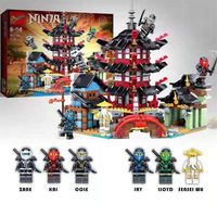 Airjitzu Ninjagoes Temple - Diamond Building Blocks Compatível com modelos clássicos para brinquedos DIY infantis MOC Ride287Y