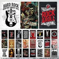2022 Klasik Amerika Metal Resim Teneke İşaret Rock Müzik Ağır Demir İşaretleri Sanat Ev Dekoru MAN Cafe Pub Kulübü Bar Plak Markası S288Q