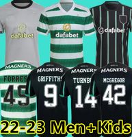 22 23 Home Celtic Away Soccer Jersey Edouard 2022 2023 Brown Duffy Taylor Elyoundsi McGregor Away Black Child Men Kids Football Shirts