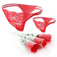 Bragas de mujeres rojo rosa flor mujer g-string tangas de encaje sexy calzones de lencería lencería tentación de ropa interior juegos para adultos para mujeres sexuales