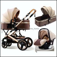 Strollers Baby Stroller 3 In 1 Mom Luxury Travel Pram Carria...