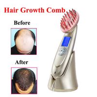 NOUVEAU 4 IN 1 LCD LCD RECHARGable Electric Laser Reprowth Hair Peigl Grow Brush Brush Mastreur Anti-Hair Loss Health Care Machine 2606