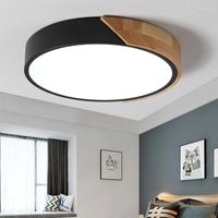 مصابيح السقف الحديثة LED LED فائقة المصباح الخشبي غرفة المعيش