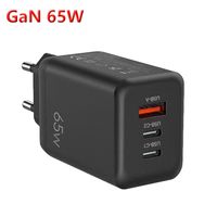USB 1A 2C PD GAN 65W Charger UL PSE Certified 3 in 1 Adaptateur de charge rapide QC multi-protocol pour Samsung Galaxy Z Fold3 5G iPhone 13 MacBook Air iPad