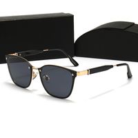 2023 Designermarke Sonnenbrille für Frau Mann Metall Großer Rahmen Polaroid PC UV400 Polarisierte Linsen Urlaubsreisen Hochqualität klassische Mode Eyewear Accessoires