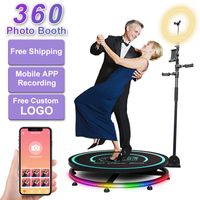 360 Fotokabine Bühnenbeleuchtung Automatische Photobooth -Maschine Videokamera Photo Booth
