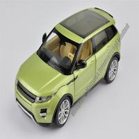 124 스케일 합금 금속 다이 캐스트 SUV 자동차 모델 레인지 로버 에보 크 컬렉션 클래스 모델 장난대 사운드 라이트 - 녹색 레드 231T