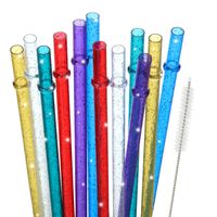 Drinking Straws 11 Inch Reusable Plastic Without Bpa Colorf ...