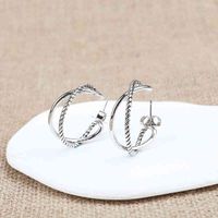 Ohrring Charme Hoop Designer Kreuz Ohrringe Geometrische Mode Liebe Schmuck Einfacher Silber für Frauen klassische Geburtstagsfeier Geschenk