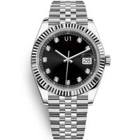 U1 Black Diamond Dial Datejust Frination Bezel Watch 41 мм 116333 126334 Автоматические мехические наручные часы ремеш
