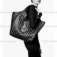 58x48x8cm icare maksimum kapitone kuzu derisi gerçek deri omuz tasarımcısı kadınlar moda lüks çanta kılıfı çanta çıkarılabilir kese çantası