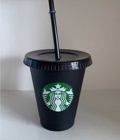 Starbucks русалка богиня 16 унций/473 мл пластиковых кружек Тамблер многоразовый черный пьющий плоский дно