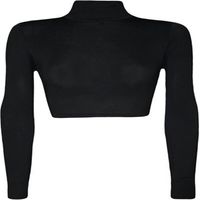 Whole-East Knitting E239 Donne sexy Top colorate Trote a maniche lunghe Turtleneck Crop Top per donne 2674