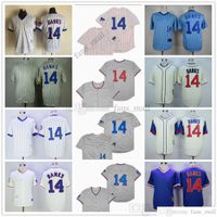 Man Mitchell e Ness Baseball Jersey Vintage 14 Ernie Banks Jersey Costura Breathable Sport Sale