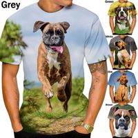 T-shirts pour hommes Boxer chien 3D Impression drôle de chemise drôle d'été Unisexe mignon t-shirt t-shirt