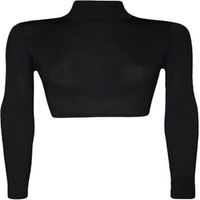 WHETT-East Knitting E239 Donne sexy Top colorate Trote a maniche lunghe Turtleneck Crop Top per donne 253D