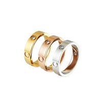 Band Ring Hip Hip Hop Hel Out Rings Jewelry Nuevo Gold Gold Gold Wedding Diamond Engagement Designer Silver Rose Titanium Steel Unisex