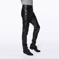 Высококачественные мужские кожаные брюки Harajuku Hip Hop Fashion Mens Morens Motorcle Motorcle Pu Брюки на молнии Zipper Pantalones hombre Plus m-4xl278w