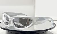 Silver Silver Mirror Shield Sunglasses Extreme 0157 Men Wome...