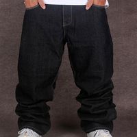 Jeans larghi integranti uomini hip hop streetwear skateboarder pantaloni in denim sciolto fit taglie forme hiphop taglia 42 taglia 44 252i