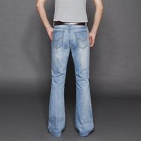 ВСЕГО 2016 Новое прибытие 2016 бренд Мужские джинсы расклешены джинсы мужская джинсовая джинсовая джинсовая джинсовая ткань мужчина большой рог джинсовый флар.