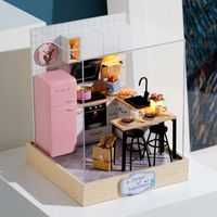 Arquitectura DIY House Doll Wooden Diy Muebles en miniatura Kit Casa Música Juguetes para niños Regalos de Navidad 220829