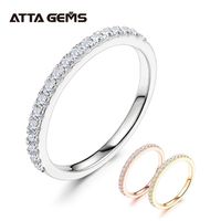 Band Rings ATTAGEMS 925 Sterling Silver Pass Diamond Test Ro...
