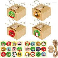 Подарочная упаковка Diy Advent Calendar Boxes 2022 Рождественский отсчет для детей 24 пустые