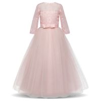 Цветочница свадебное банкетное кружевное платье для детей Элегантное пухлое театр.