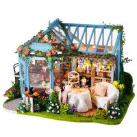 Mimarlık Diy Evi Sevimli Bebek Dollhous DIY Bahçe Minyatür Ürünler Müzik Bebek Dollhouse Mobilya Mini Oda Oyuncak Hous Hediyeleri LP220829
