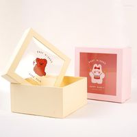 Wrap regalo Happy Bear/ Gifts Boxes Forniture per imballaggi di compleanno Case di stoccaggio di scatole per il matrimonio del festival